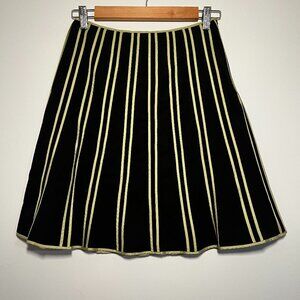 International Concepts Petite Black & Green Striped A-Line Skirt – Size 2P